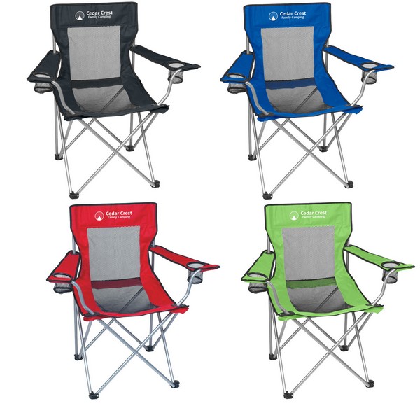 HH7052 Mesh Folding CHAIR With Carrying Bag And Custom Imprint